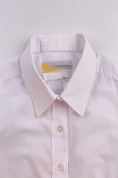 訂購白色純色女裝襯衫    設計修身修腰女裝襯衫    團隊制服   恤衫專門店   透氣   舒適      R377 細節-2